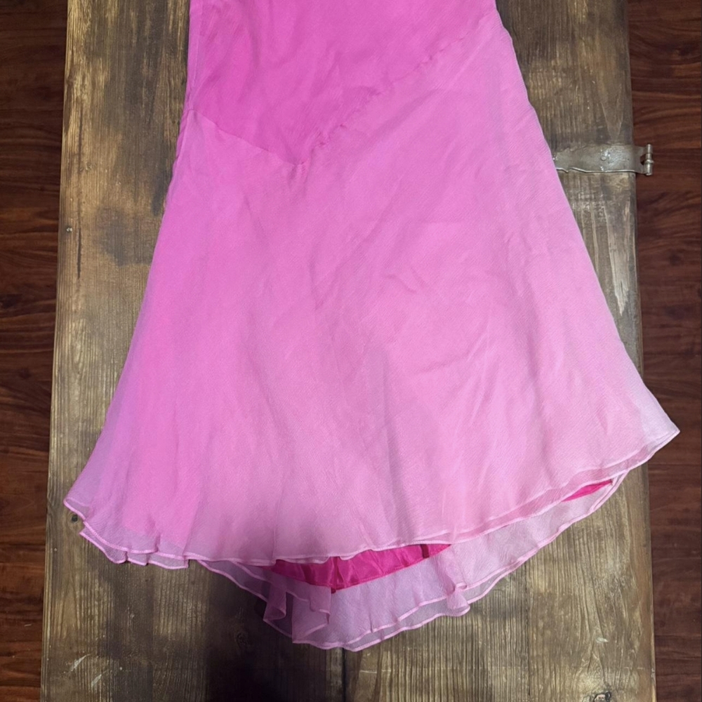 Pink Chiffon Silk Skirt